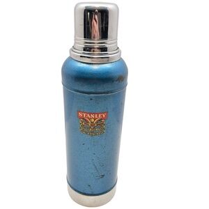 Vintage Stanley Super Vac Thermos Blue 1 Qt USA Camping